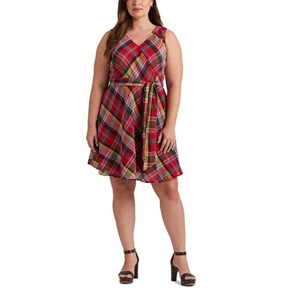 Ralph Lauren Fit and Flair Plaid Dress - Picture 4 of 6